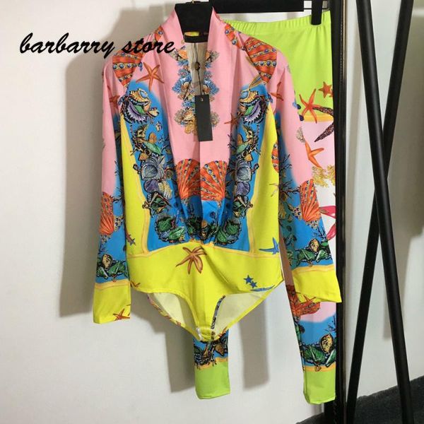women's two piece pants 2021 luxury design starfish shell printing suit v-neck long sleeve one-piece shirt + high waist slim leggin, White
women's two piece pants 2021 luxury design starfish shell printing suit v-neck long sleeve one-piece shirt + high waist slim leggin, White