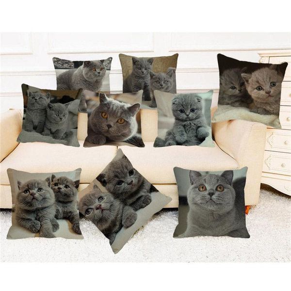 pet cat cushion cover cute british shorthair decorative pillowcase linen printed sofa car decoration 45x45cm cushion/decorative pillow
pet cat cushion cover cute british shorthair decorative pillowcase linen printed sofa car decoration 45x45cm cushion/decorative pillow