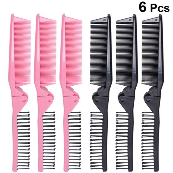 hair brushes 1 bag/6pcs foldable comb double-headed folding anti-static high temperature resistance (3pcs black, 3pc, Silver
hair brushes 1 bag/6pcs foldable comb double-headed folding anti-static high temperature resistance (3pcs black, 3pc, Silver