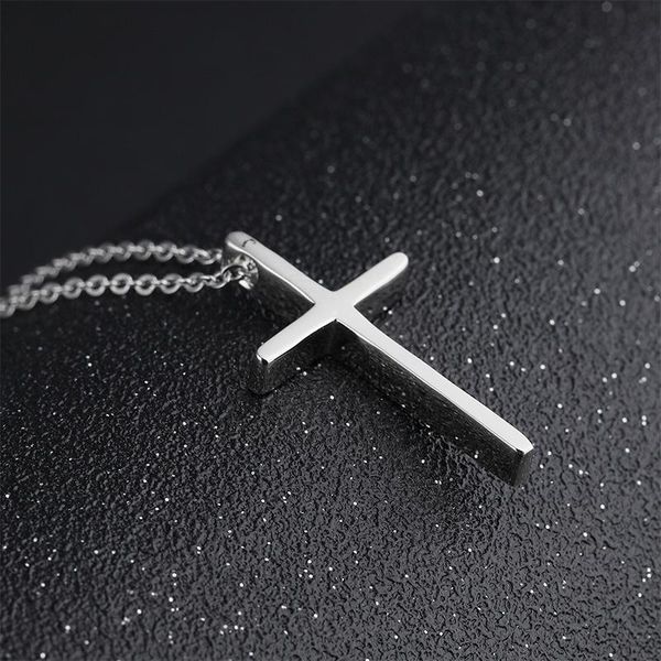 jewelry wholesale fashion titanium steel cross pendant necklace minimalist couple necklaces for women men valentine's gift, Silver
jewelry wholesale fashion titanium steel cross pendant necklace minimalist couple necklaces for women men valentine's gift, Silver