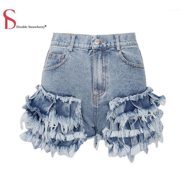women's shorts double stawberry summer petal three-dimensional fringed high waist slim short button straight jeans women streetwear, White;black
women's shorts double stawberry summer petal three-dimensional fringed high waist slim short button straight jeans women streetwear, White;black