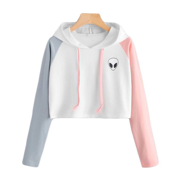 women's hoodies & sweatshirts new alien print contrast sleeve graphic hoodie women patchwork cute long crop active pullovers c, Black
women's hoodies & sweatshirts new alien print contrast sleeve graphic hoodie women patchwork cute long crop active pullovers c, Black