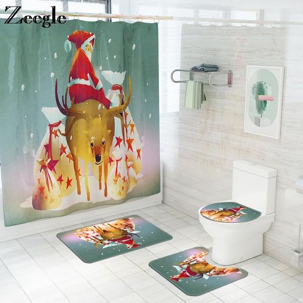 bath mats 4pcs christmas mat and shower curtain set bathroom rugs anti skid carpet toilet foot pad
bath mats 4pcs christmas mat and shower curtain set bathroom rugs anti skid carpet toilet foot pad