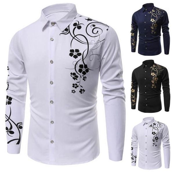 plus size fashion men flower print button turn down collar long sleeve shirt social dress shirts fashions men's casual, White;black
plus size fashion men flower print button turn down collar long sleeve shirt social dress shirts fashions men's casual, White;black