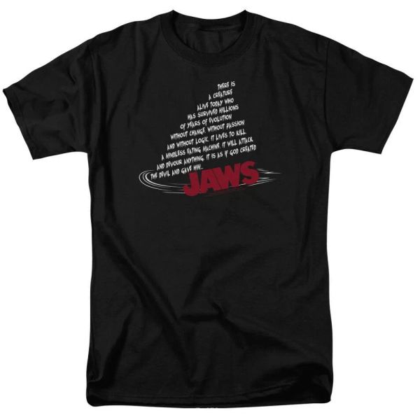 jaws dorsal text t-shirt sizes s-3x new, White;black
jaws dorsal text t-shirt sizes s-3x new, White;black
