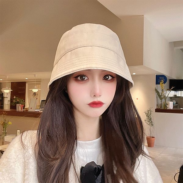 split design bucket hat female spring and summer korean ins bell shaped fisherman's hat sunscreen cover face small straight tube hat, Blue;gray
split design bucket hat female spring and summer korean ins bell shaped fisherman's hat sunscreen cover face small straight tube hat, Blue;gray