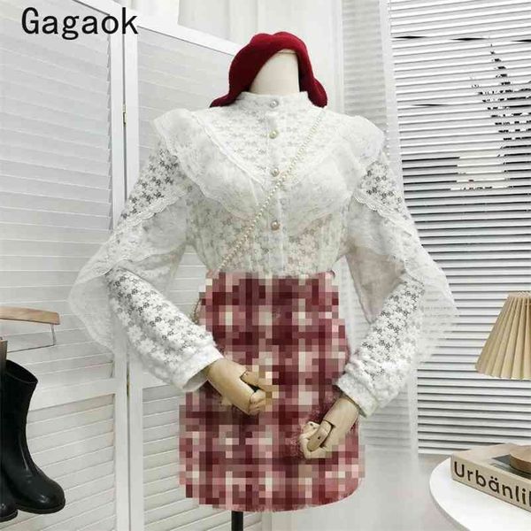 thick lace blouse women spring autumn sweet full button solid stand warm shirts korean chic fashion wild blouses 210531, White
thick lace blouse women spring autumn sweet full button solid stand warm shirts korean chic fashion wild blouses 210531, White