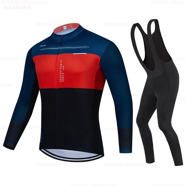 racing sets 2021 raudax team long sleeve cycling jersey spring autumn bike pants set men ropa ciclismo 19d gel pad bicycling maillot culotte, Black;blue 
racing sets 2021 raudax team long sleeve cycling jersey spring autumn bike pants set men ropa ciclismo 19d gel pad bicycling maillot culotte, Black;blue