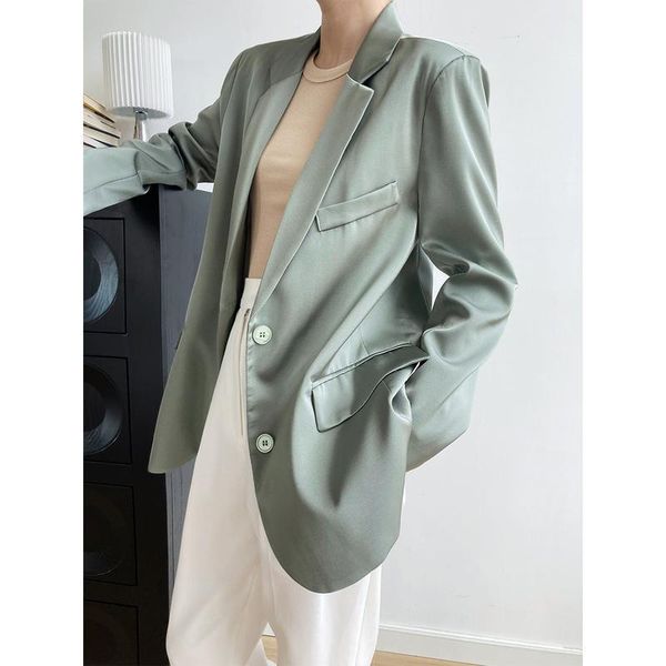 women's suits & blazers luxi early autumn korean casual acetic acid suit jacket thin loose gloss satin small 257, White;black
women's suits & blazers luxi early autumn korean casual acetic acid suit jacket thin loose gloss satin small 257, White;black
