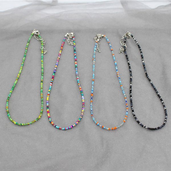 simple seed beads strand choker necklace women string collar charm colorful handmade bohemia collier femme jewelry gift, Silver
simple seed beads strand choker necklace women string collar charm colorful handmade bohemia collier femme jewelry gift, Silver