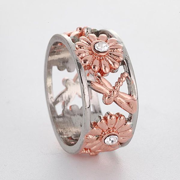 cluster rings classic cute dragonfly and sunflower fashion lady engagement wedding bands jewelry for women party gift, Golden;silver
cluster rings classic cute dragonfly and sunflower fashion lady engagement wedding bands jewelry for women party gift, Golden;silver