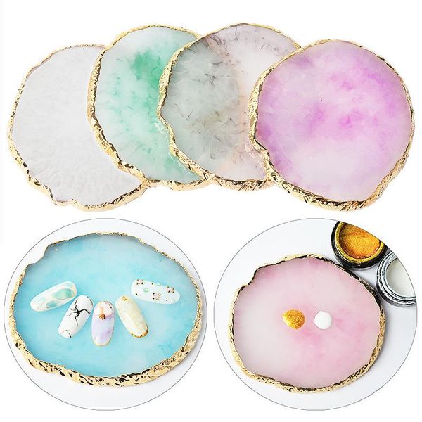 nail art decorations 7 colors diy manicure accessories tools resin painting gel palette golden edge polish agate mix stir crystal gem plate, Silver;gold
nail art decorations 7 colors diy manicure accessories tools resin painting gel palette golden edge polish agate mix stir crystal gem plate, Silver;gold