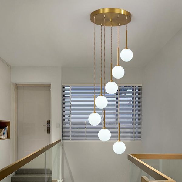 nordic gold lustre spiral staircase led pendant lamp indoor decoration luxury crystal copper hanging light for dining room hall lamps
nordic gold lustre spiral staircase led pendant lamp indoor decoration luxury crystal copper hanging light for dining room hall lamps
