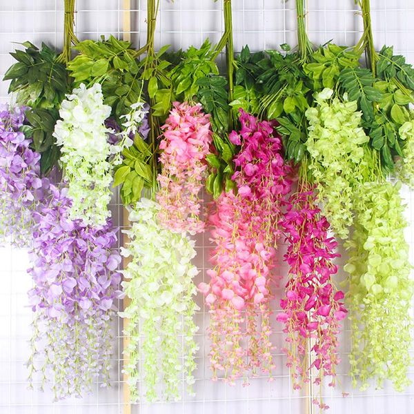 decorative flowers & wreaths 12 pieces / batch wedding decoration artificial flower wisteria vine hanging wreath diy family garden office
decorative flowers & wreaths 12 pieces / batch wedding decoration artificial flower wisteria vine hanging wreath diy family garden office