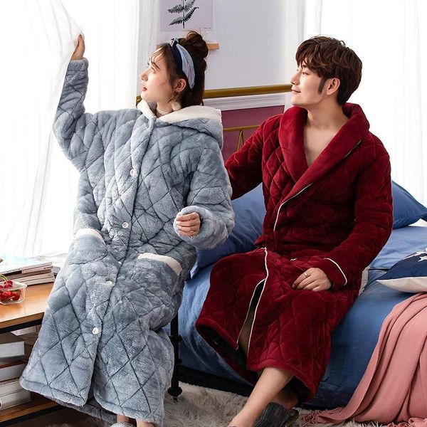 women's sleepwear autumn winter couple flannel kimono robe homewear intimate lingerie coral fleece long bathrobe gown nightwear, Black;red
women's sleepwear autumn winter couple flannel kimono robe homewear intimate lingerie coral fleece long bathrobe gown nightwear, Black;red