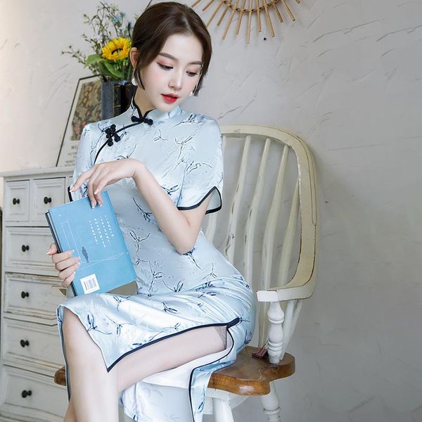 ethnic clothing chinese traditional style satin dress slim print retro button qipao women vestidos improved celebrity gown cheongsams, Red
ethnic clothing chinese traditional style satin dress slim print retro button qipao women vestidos improved celebrity gown cheongsams, Red