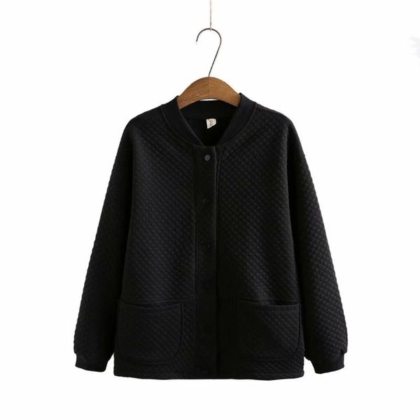 plus size outerwear & coats stand collar women coat 2021 spring autumn knitted cotton quilted baseball jacket black gray navy dark red
plus size outerwear & coats stand collar women coat 2021 spring autumn knitted cotton quilted baseball jacket black gray navy dark red