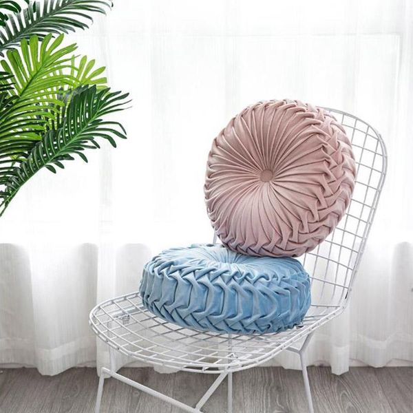 pillow handmade pleated wheel pumpkin backrest european fashion velvet throw cushion round seat
pillow handmade pleated wheel pumpkin backrest european fashion velvet throw cushion round seat