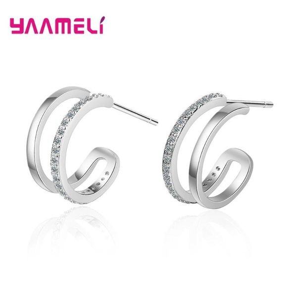 sale simple style earrings nice 925 sterling silver shining austrian crystal inlay paved double lines semicircle earring stud, Golden;silver
sale simple style earrings nice 925 sterling silver shining austrian crystal inlay paved double lines semicircle earring stud, Golden;silver