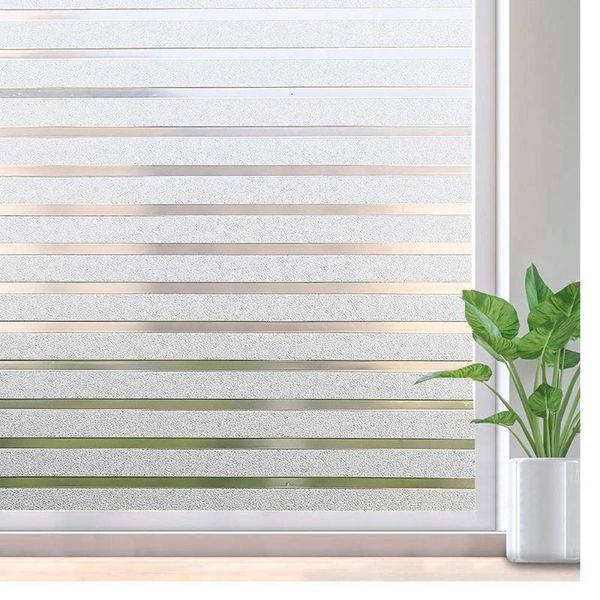 window stickers luckyyj sticker striped decal non-adhesive privacy film, glass film tint for home kitchen and office 
window stickers luckyyj sticker striped decal non-adhesive privacy film, glass film tint for home kitchen and office