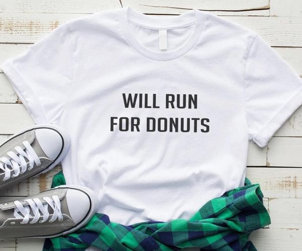will run donut cotton women t shirt casual funny yong girl tee hipster drop ship s 336, White
will run donut cotton women t shirt casual funny yong girl tee hipster drop ship s 336, White