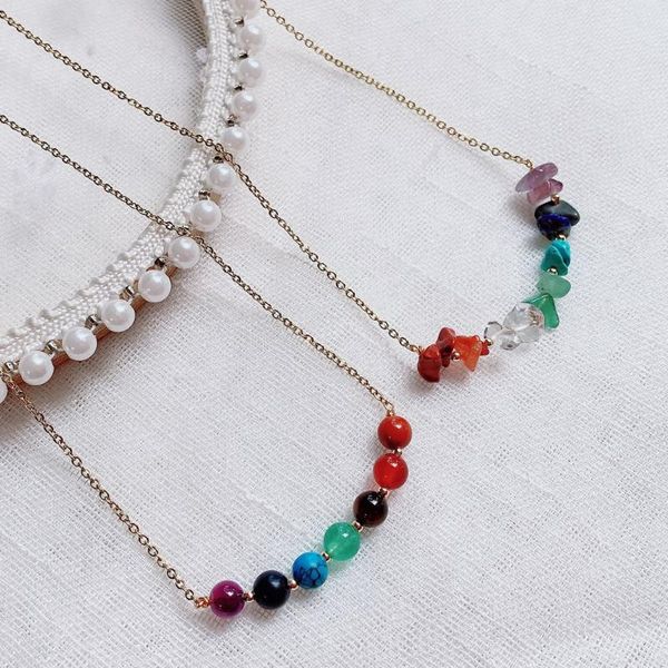pendant necklaces chakras crystal necklace for women colorful gravel stone smile stainless steel chain natural quartz healing, Silver
pendant necklaces chakras crystal necklace for women colorful gravel stone smile stainless steel chain natural quartz healing, Silver