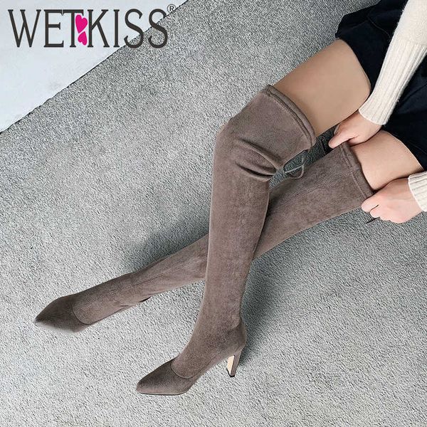 wetkiss over the knee boots women stretch flock boot female high heels shoes ladies pointed toe shoes women winter 210630, Black
wetkiss over the knee boots women stretch flock boot female high heels shoes ladies pointed toe shoes women winter 210630, Black