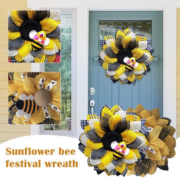 decorative objects & figurines sunflower wreath with bee day decor handmade hanging pendants ornaments for front door
decorative objects & figurines sunflower wreath with bee day decor handmade hanging pendants ornaments for front door