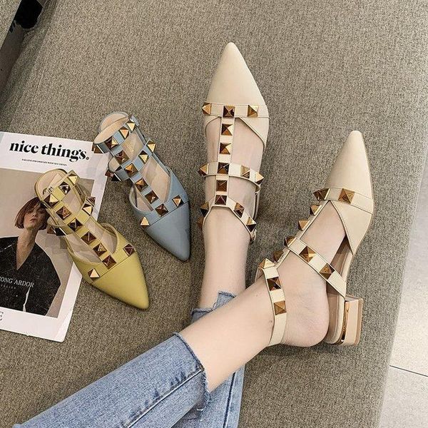 sandals 2021 rivets women summer pointed toe sandalias buckle strap ladies slingback low-heels shoes, Black
sandals 2021 rivets women summer pointed toe sandalias buckle strap ladies slingback low-heels shoes, Black