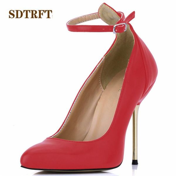 dress shoes summer bride shallow mouth women crossdresser pointed toe pumps 12cm thin high heel stiletto ankle strap zapatos de mujer, Black
dress shoes summer bride shallow mouth women crossdresser pointed toe pumps 12cm thin high heel stiletto ankle strap zapatos de mujer, Black