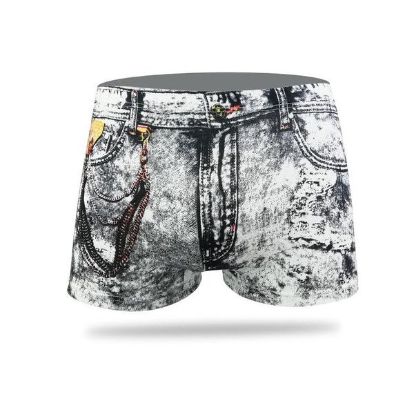 underpants summer cotton men's underwear breathable denim print dollar pocket personalized boxers, Black;white
underpants summer cotton men's underwear breathable denim print dollar pocket personalized boxers, Black;white