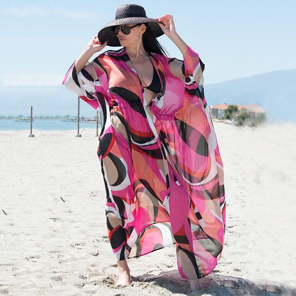 women's swimwear 2021 print chiffon loose belt summer beach skirt waist bikini blouse wrapped robe, White;black
women's swimwear 2021 print chiffon loose belt summer beach skirt waist bikini blouse wrapped robe, White;black