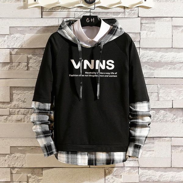 men's hoodies & sweatshirts 2021 patchwork hoodie men high street harajuku hooded mens letter print streetwear hip hop pullover, Black
men's hoodies & sweatshirts 2021 patchwork hoodie men high street harajuku hooded mens letter print streetwear hip hop pullover, Black