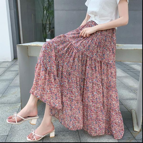summer maxi long chiffon floral women skirts printing a line korean ankle length purple red, Black
summer maxi long chiffon floral women skirts printing a line korean ankle length purple red, Black