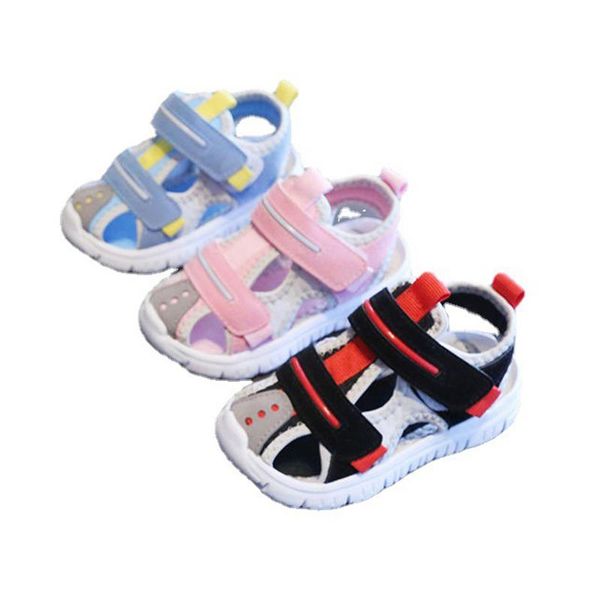 sandals summer children's open-toed beach light and soft shoes boys girls outdoor color matching toddler, Black;red
sandals summer children's open-toed beach light and soft shoes boys girls outdoor color matching toddler, Black;red