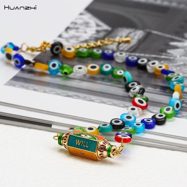 chains huanzhi 2021 trendy heart devil's eye gold metal zircon crystal necklaces letter clavicle chain for women girl party jewelry, Silver
chains huanzhi 2021 trendy heart devil's eye gold metal zircon crystal necklaces letter clavicle chain for women girl party jewelry, Silver