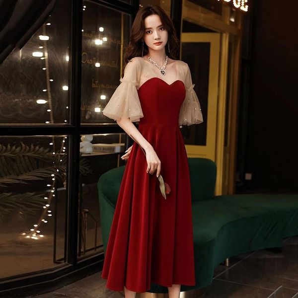 ethnic clothing pleated sweetheart neck cheongsam perspective mesh flare sleeve evening party dress gown pearl sequins qipao burgundy vestid, Red
ethnic clothing pleated sweetheart neck cheongsam perspective mesh flare sleeve evening party dress gown pearl sequins qipao burgundy vestid, Red