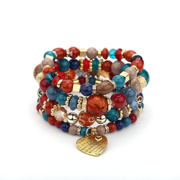 beaded, strands losodo multicolor heart-shaped bracelet jewelry retro personality creative ethnic style fashion exquisite ladies, Black
beaded, strands losodo multicolor heart-shaped bracelet jewelry retro personality creative ethnic style fashion exquisite ladies, Black