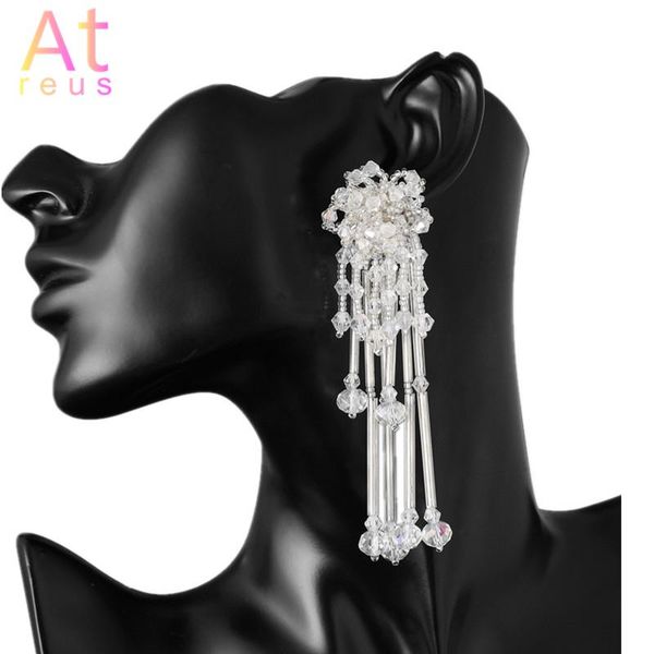 dangle & chandelier transparent crystal beads beaded long tassel earrings flower drop big women ladies wedding bridal, Silver
dangle & chandelier transparent crystal beads beaded long tassel earrings flower drop big women ladies wedding bridal, Silver