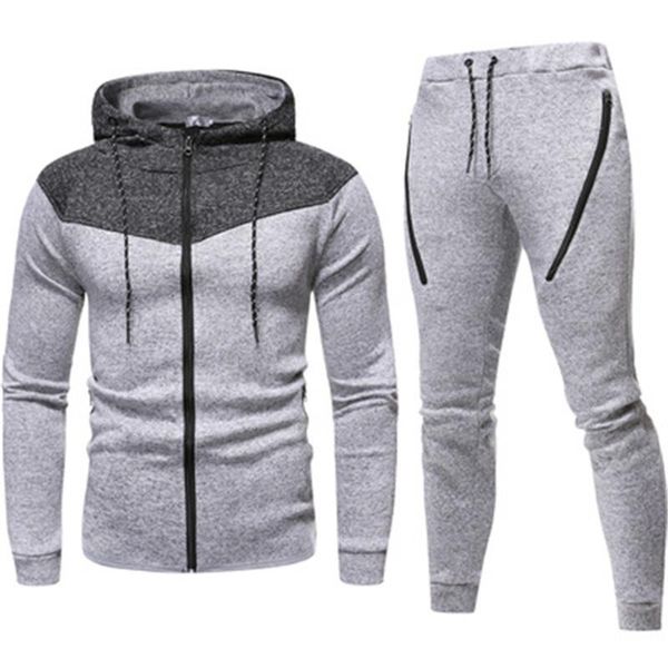 mens panelled cardigan tracksuits fashion trend zipper hooded coat long pants two piece sets designer male spring casual loose sports suits, Gray
mens panelled cardigan tracksuits fashion trend zipper hooded coat long pants two piece sets designer male spring casual loose sports suits, Gray