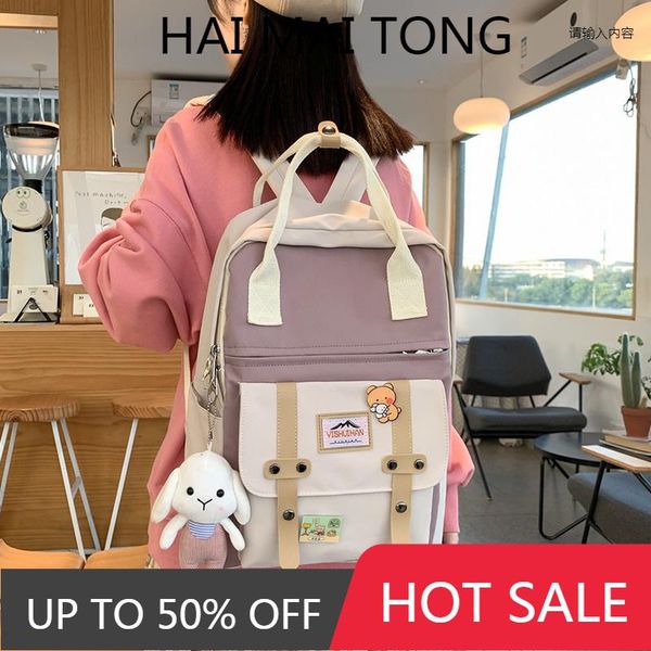 outdoor bags college student female backpack travel fashion women school bag book ladies girl lapwaterproof nylon kawaii