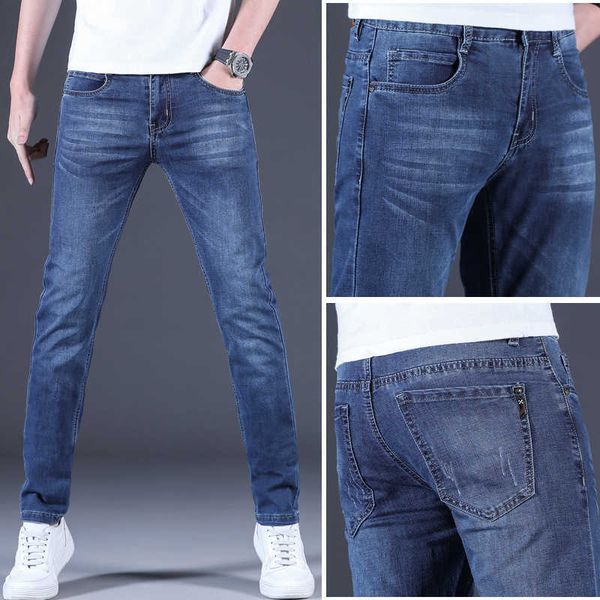 the in summer of 2021, thin jeans for men are slim and small feet versatile, spring autumn casual pants fashionable, Blue
the in summer of 2021, thin jeans for men are slim and small feet versatile, spring autumn casual pants fashionable, Blue
