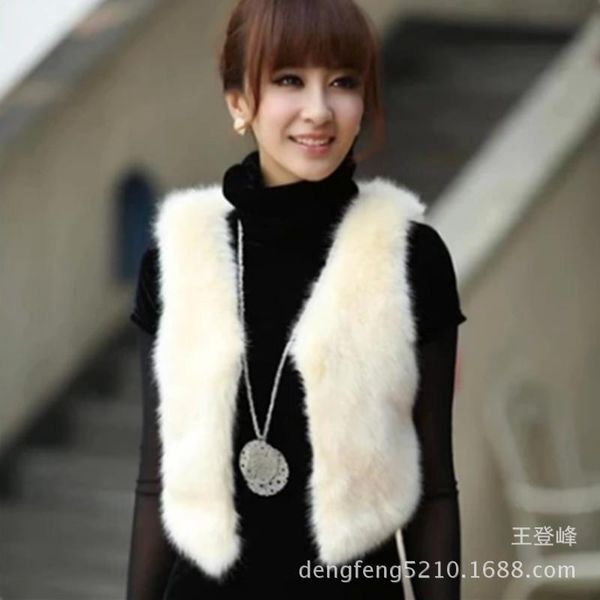 women's fur & faux autumn and winter imitation vest hair female korean slim short polychromatic, Black
women's fur & faux autumn and winter imitation vest hair female korean slim short polychromatic, Black