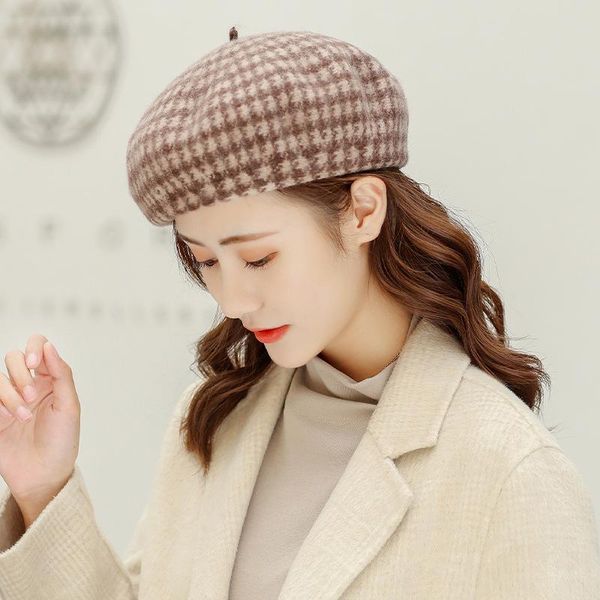 beanies houndstooth wool beret women autumn and winter literature art retro painter hat buddy hats for korean pumpkin cap
beanies houndstooth wool beret women autumn and winter literature art retro painter hat buddy hats for korean pumpkin cap