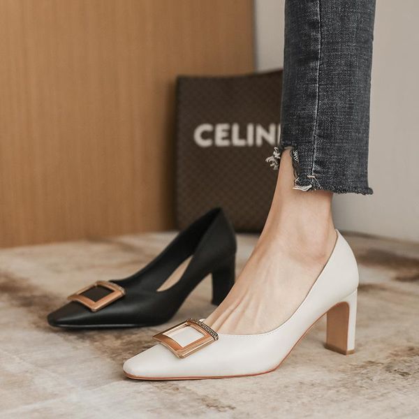 spring thick heel shallow mouth fashion sweet commuting temperament square head high single shoes for ladies dress, Black
spring thick heel shallow mouth fashion sweet commuting temperament square head high single shoes for ladies dress, Black
