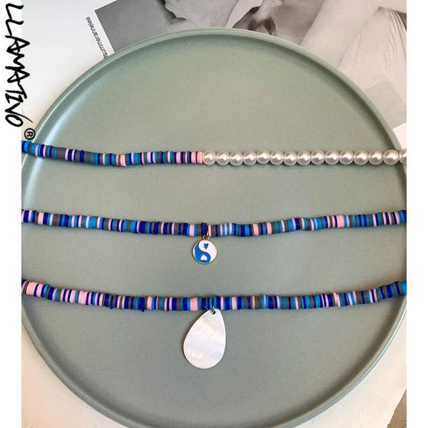 chains vintage multi layer enamel yin yang pearl clay beaded choker necklace for women handmade simple natural shell necklaces jewelry, Silver
chains vintage multi layer enamel yin yang pearl clay beaded choker necklace for women handmade simple natural shell necklaces jewelry, Silver