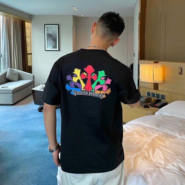 chao brand ch new summer color cross sanskrit print round neck short sleeve t-shirt, White;black
chao brand ch new summer color cross sanskrit print round neck short sleeve t-shirt, White;black