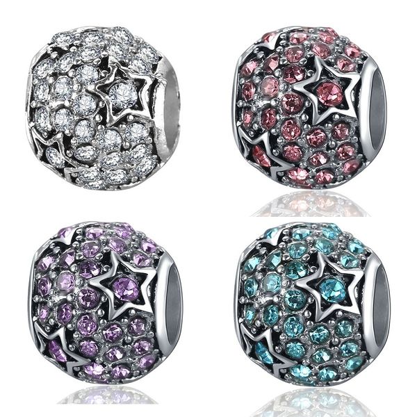 fit pandora charm bracelet european star crystal silver charms beads diy snake chain for women bangle & necklace jewelry, Black
fit pandora charm bracelet european star crystal silver charms beads diy snake chain for women bangle & necklace jewelry, Black