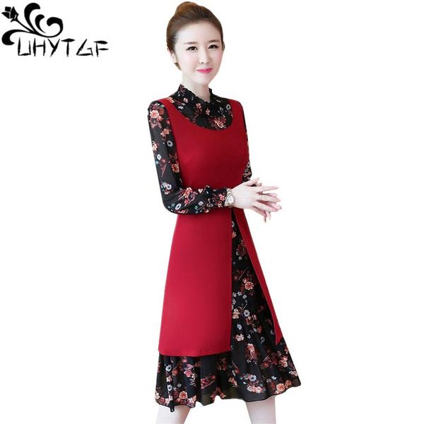 casual dresses uhytgf fashion floral chiffon dress women ruffle long-sleeved autumn stitching fake two pieces female plus size 1289, Black;gray
casual dresses uhytgf fashion floral chiffon dress women ruffle long-sleeved autumn stitching fake two pieces female plus size 1289, Black;gray