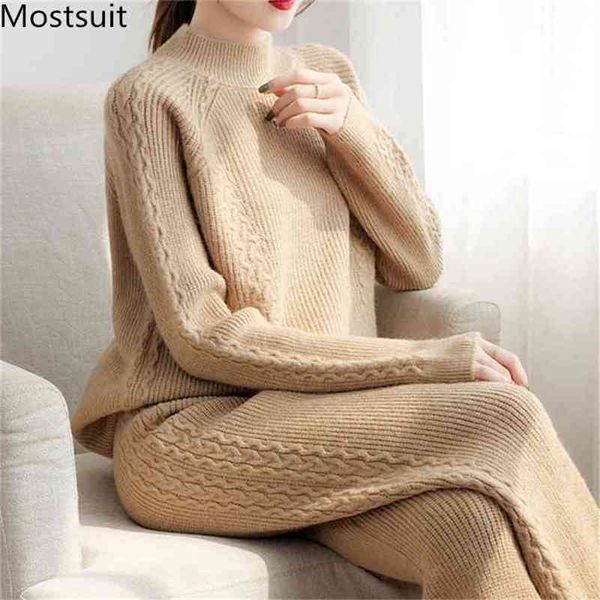 twisted knitted two piece sets outfits autumn winter sweater + wide leg pants suits casual fashion elegant ladies 210513, White
twisted knitted two piece sets outfits autumn winter sweater + wide leg pants suits casual fashion elegant ladies 210513, White